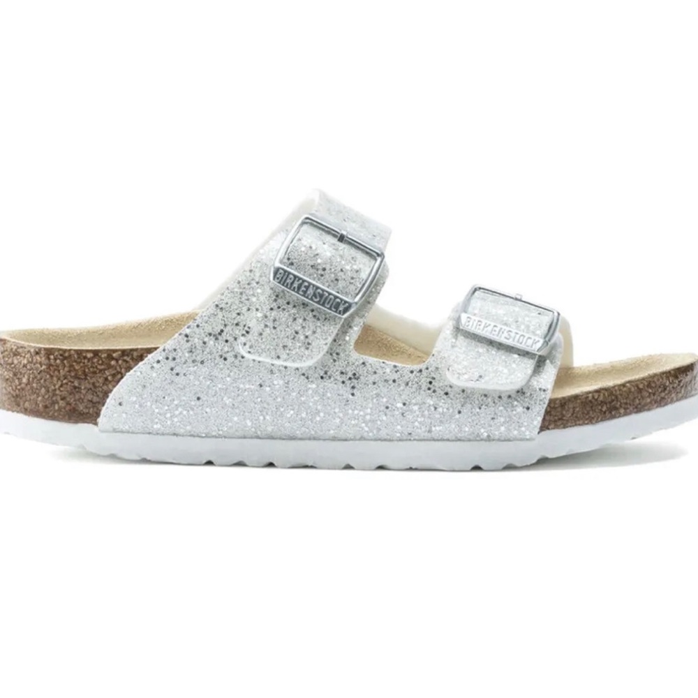 SIP Glitter Silver Size 6 Ankle Strap Sandal h